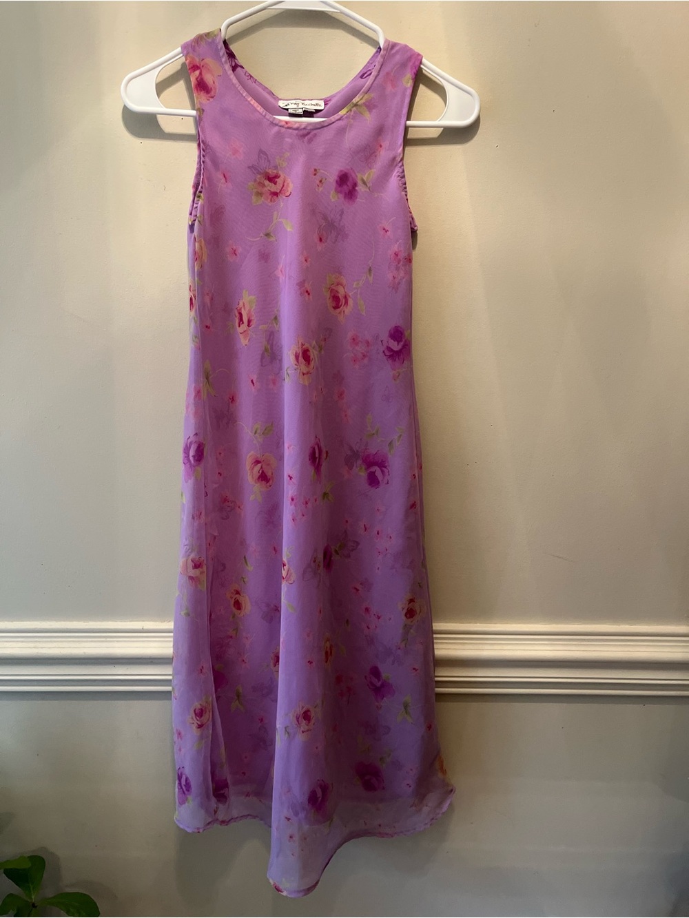 Vintage My Michelle Purple Floral Girls' Dress size 10